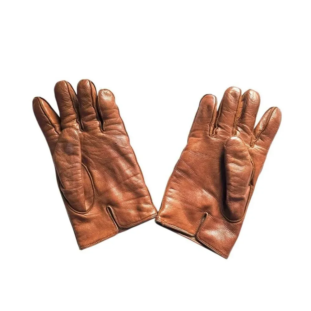 vintage coach leather + cashmere gloves